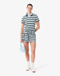 Striped Cotton Polo Dress