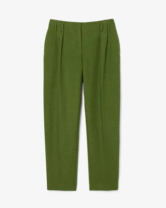 Runway Straight Fit Slub Wool Tailored Pants
