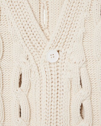 Runway Lacy Cable Knit Cardigan