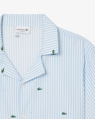 Printed Striped Cotton Pyjama Shirt