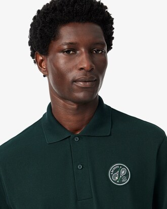 Classic Fit Badge Accent Petit Piqu&eacute; Polo Shirt