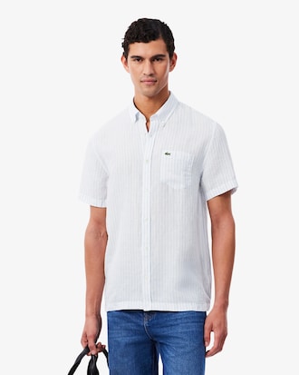 Regular Fit Short Sleeved Linen Shirt