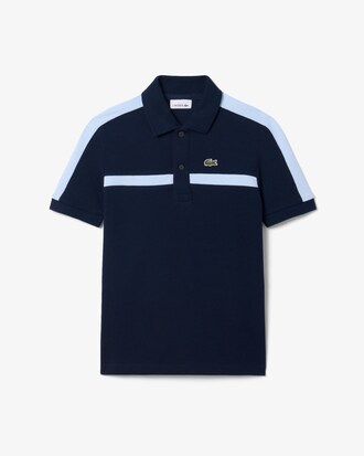 Colour-Block Petit Piqu&eacute; Polo Shirt