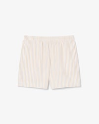 Mid Length Stripe Swim Trunks