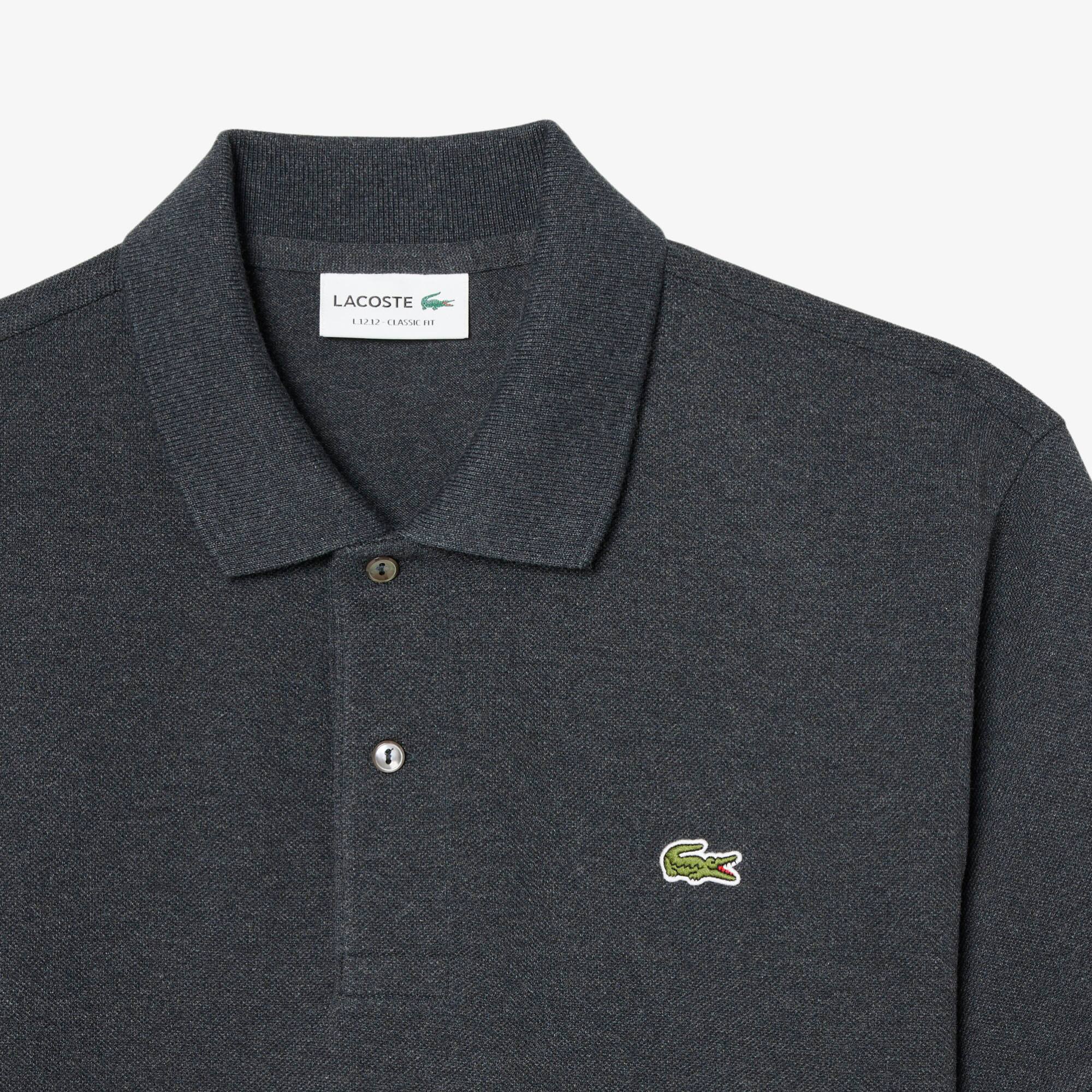 LACOSTE L.12.12 ポロチャコールシャツ 新品 Classic Fit L.12.12 Marl Polo Shirt - Men's Short Sleeves Polo