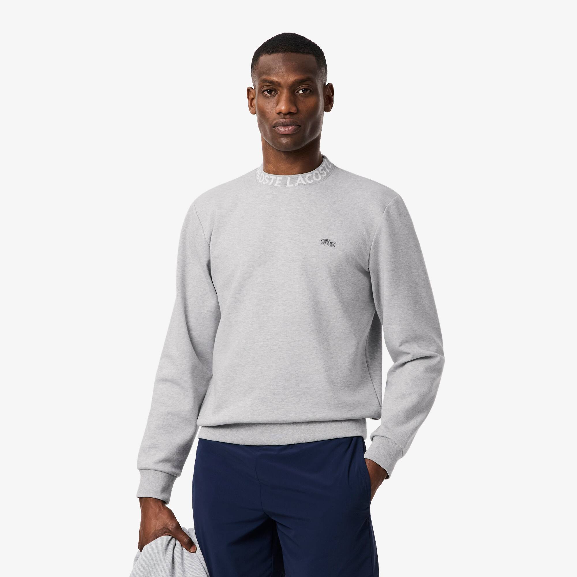 Jacquard Branded Jersey Sweatshirt - Men's Sweatshirts - New In