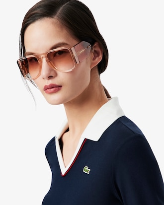 Slim Fit Trim Detail Long Sleeved Polo Shirt