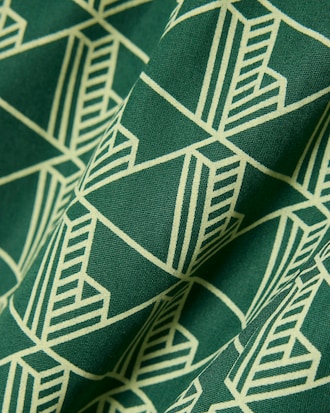 Monogram Print Poplin Pajama Shorts