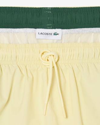 Mid Length Monochrome Swim Trunks