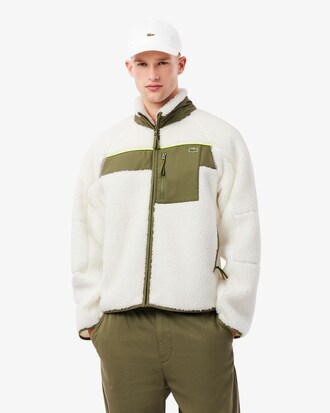 Colour-Block Sherpa Fleece Jacket