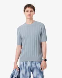 Fluid Ribbed Short Sleeved Sweater