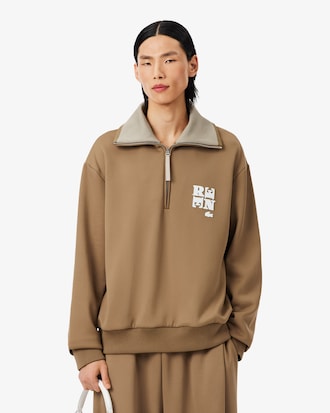 Lacoste White Hoodie Zip Hoodie Naturel Beige Lacoste Hoodie