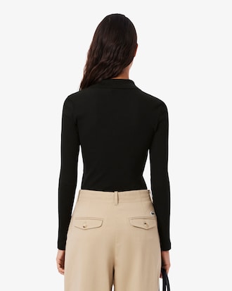 Slim Fit L.12.D Ribbed Cotton Polo Shirt