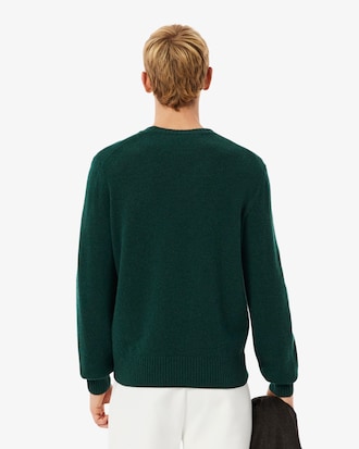 Carded Wool Crew Neck Sweater