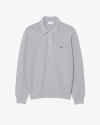 Classic Fit Long Sleeved Knitted Polo Shirt
