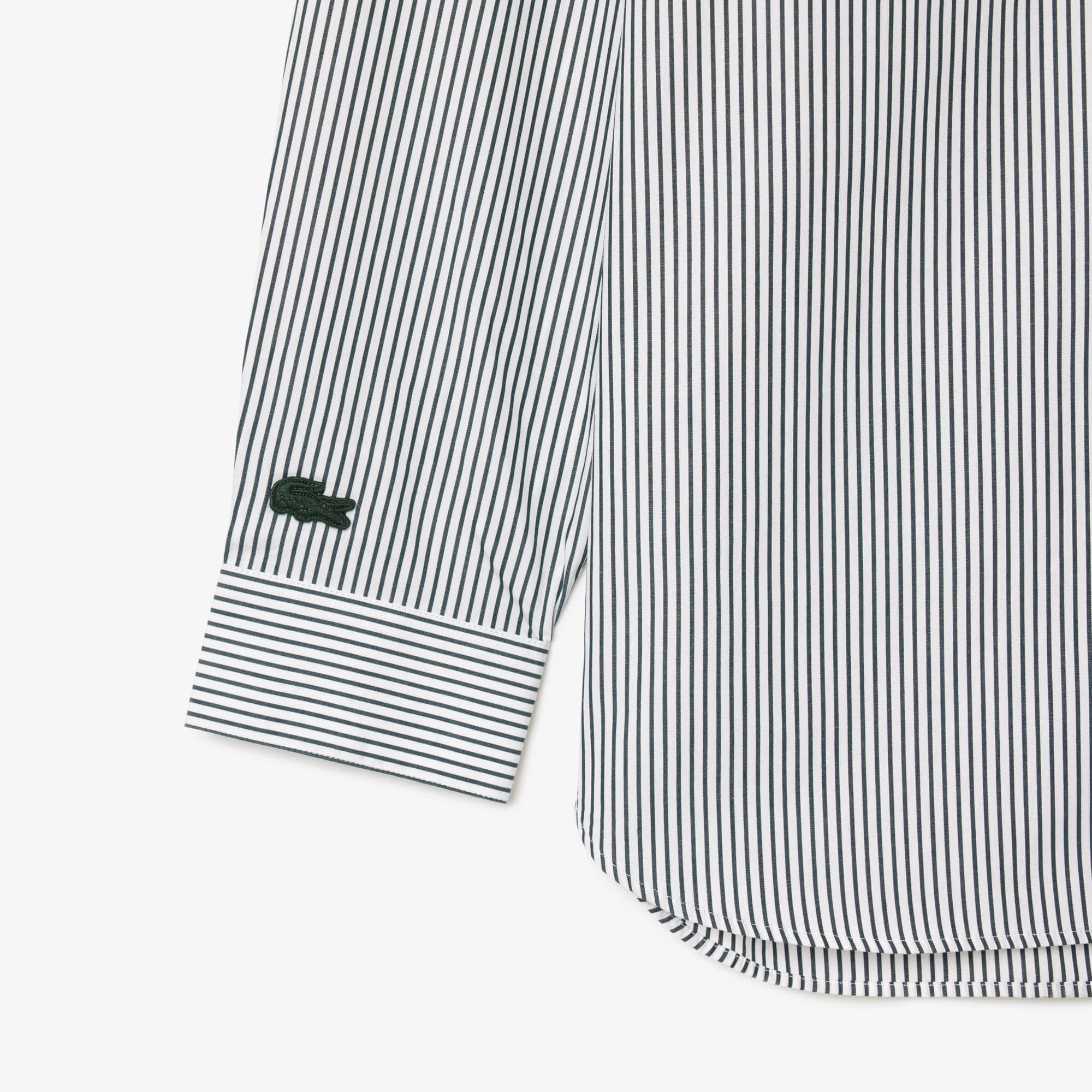 Relaxed Fit Shirt With Crocodile Badge - Men's Long Sleeves