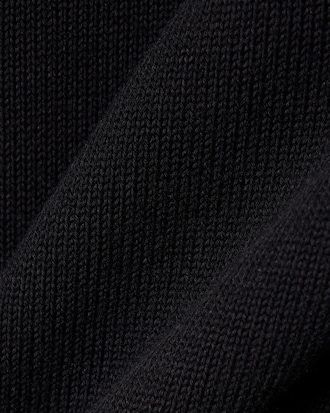 Zipped High Neck Cotton Sweater