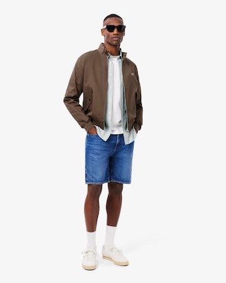 Water-Repellent Twill Harrington Jacket
