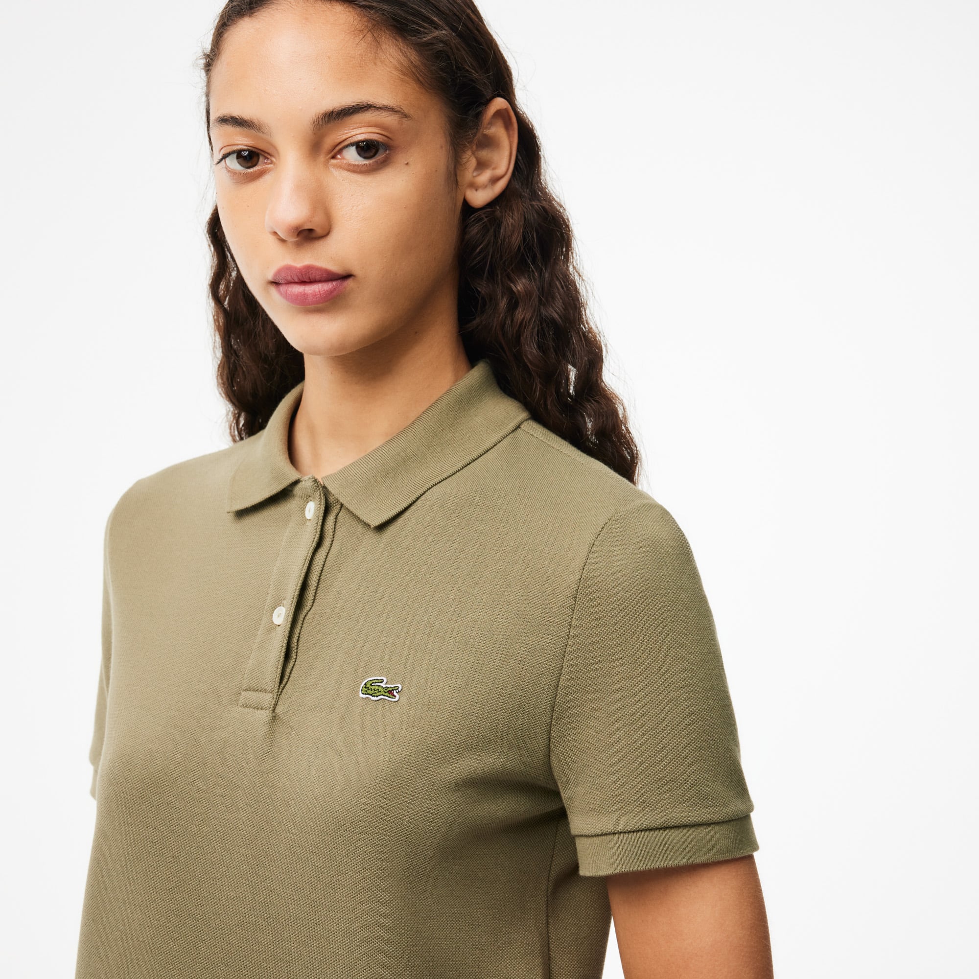 ★LACOSTE★ Women's Belted Pique Shirt Dress Dark Khaki EF32 Women's Belted Piqué Shirt Dress - Dresses - New In 2025
