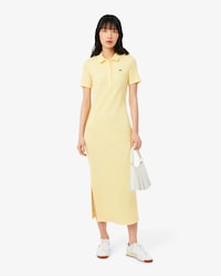 Long Ribbed Cotton Polo Dress