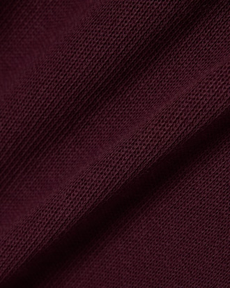 Ribbed Cotton Polo Collar Sweatshirt