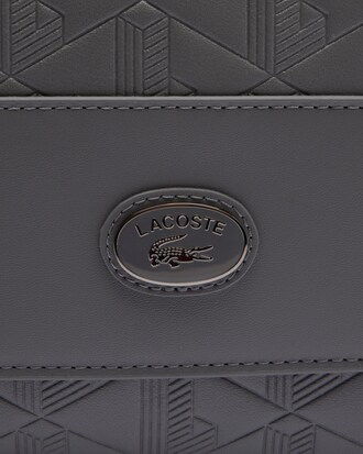 Monogram Leather Flap Close Satchel