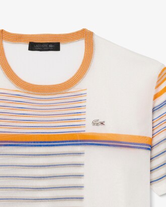 Runway Striped Satin Jersey T-shirt