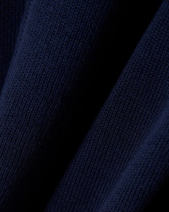 Zipped High Neck Cotton Sweater