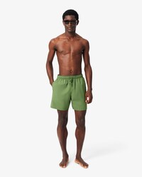 Mid Length Monochrome Swim Trunks