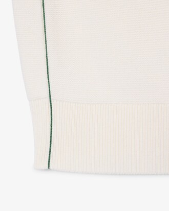 Cardigan coton et laine point mousse