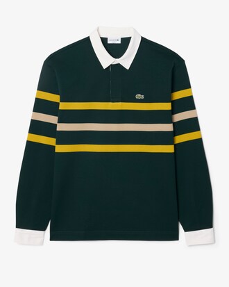Polo rugby Piqu&eacute; ray&eacute; relaxed fit