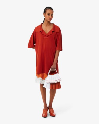 Petit sac Lenglen D&eacute;fil&eacute; en cuir bicolore