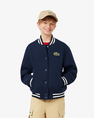 Bomber mixte molleton badge brod&eacute;