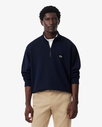 Sweatshirt col montant zipp&eacute; molleton