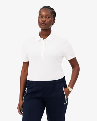 Polo L.12.D slim fit en mini piqu&eacute; stretch