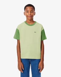 T-shirt coton d&eacute;tails contrast&eacute;s