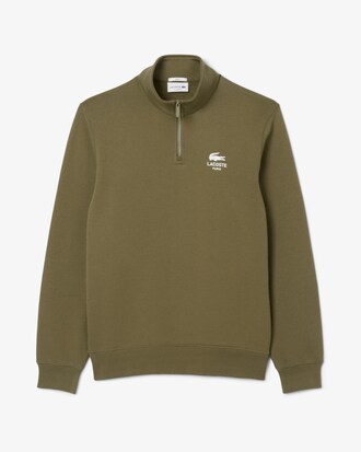 Sweatshirt col montant zipp&eacute; imprim&eacute;