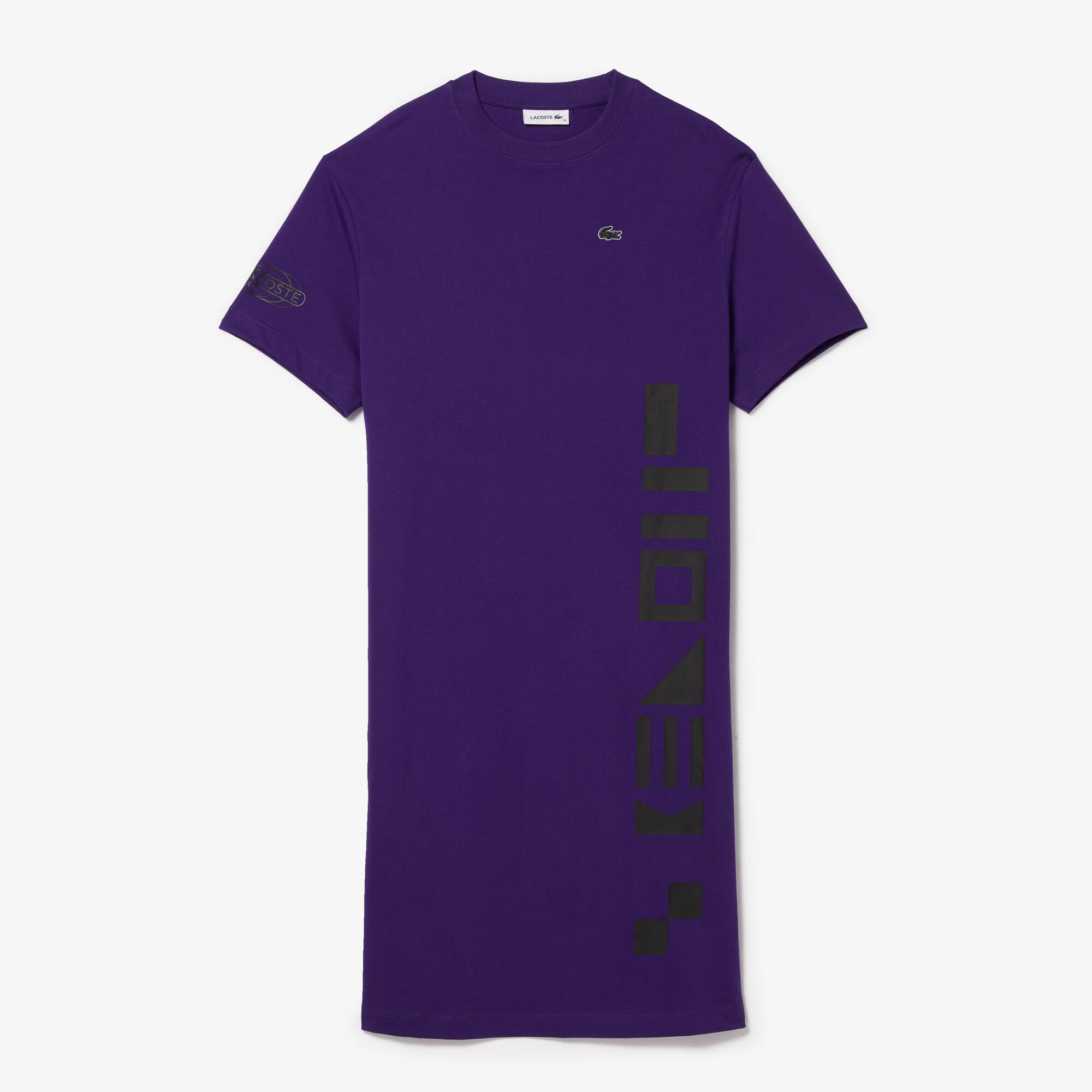 Robe tshirt femme Lacoste imprimé nautique en jersey de coton Robes