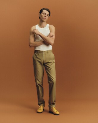 Pantalon chino en coton regular fit