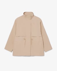 Parka mi-longue oversize d&eacute;perlante