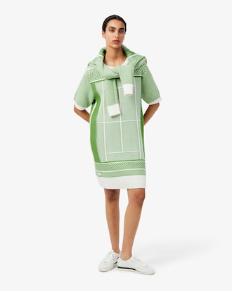 Robe pull jacquard court de tennis