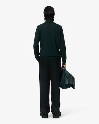 Pantalon tailleur regular fit satin&eacute; D&eacute;fil&eacute;