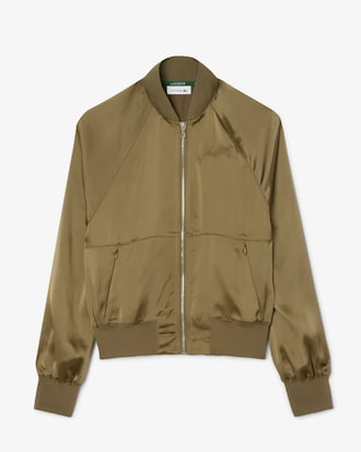 Bomber oversize satiné signature brodée
