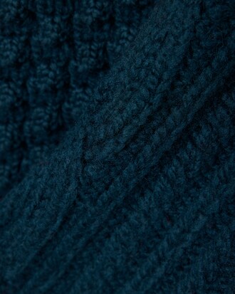 Pull col V laine textur&eacute;e rayures D&eacute;fil&eacute;