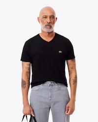 T-shirt coton Pima l&eacute;ger col V