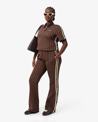 Pantalon de surv&ecirc;tement flare monogramme