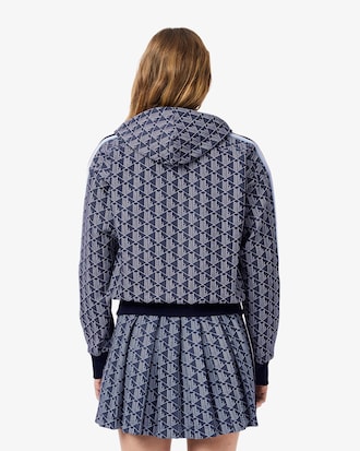 Sweatshirt à capuche jacquard monogramme