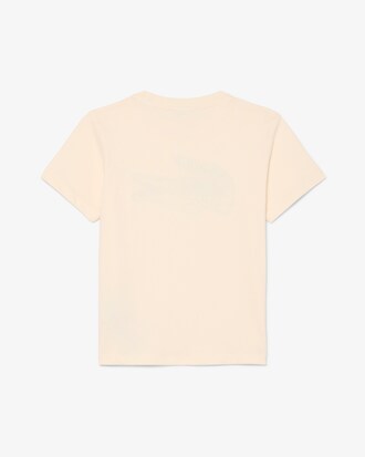 T-shirt coton avec crocodile brod&eacute;
