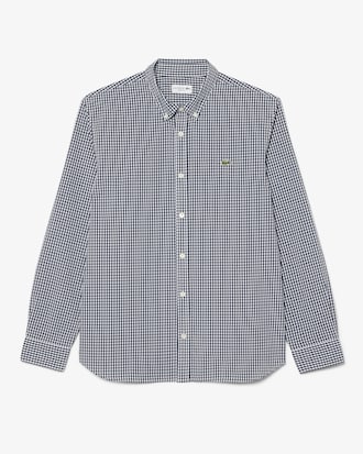 Chemise &agrave; carreaux popeline l&eacute;g&egrave;re regular fit 