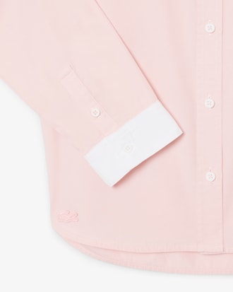 Chemise popeline badge brod&eacute;